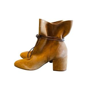 SPLENDID Brown Sueded Corded Tie Mid Calf Boots